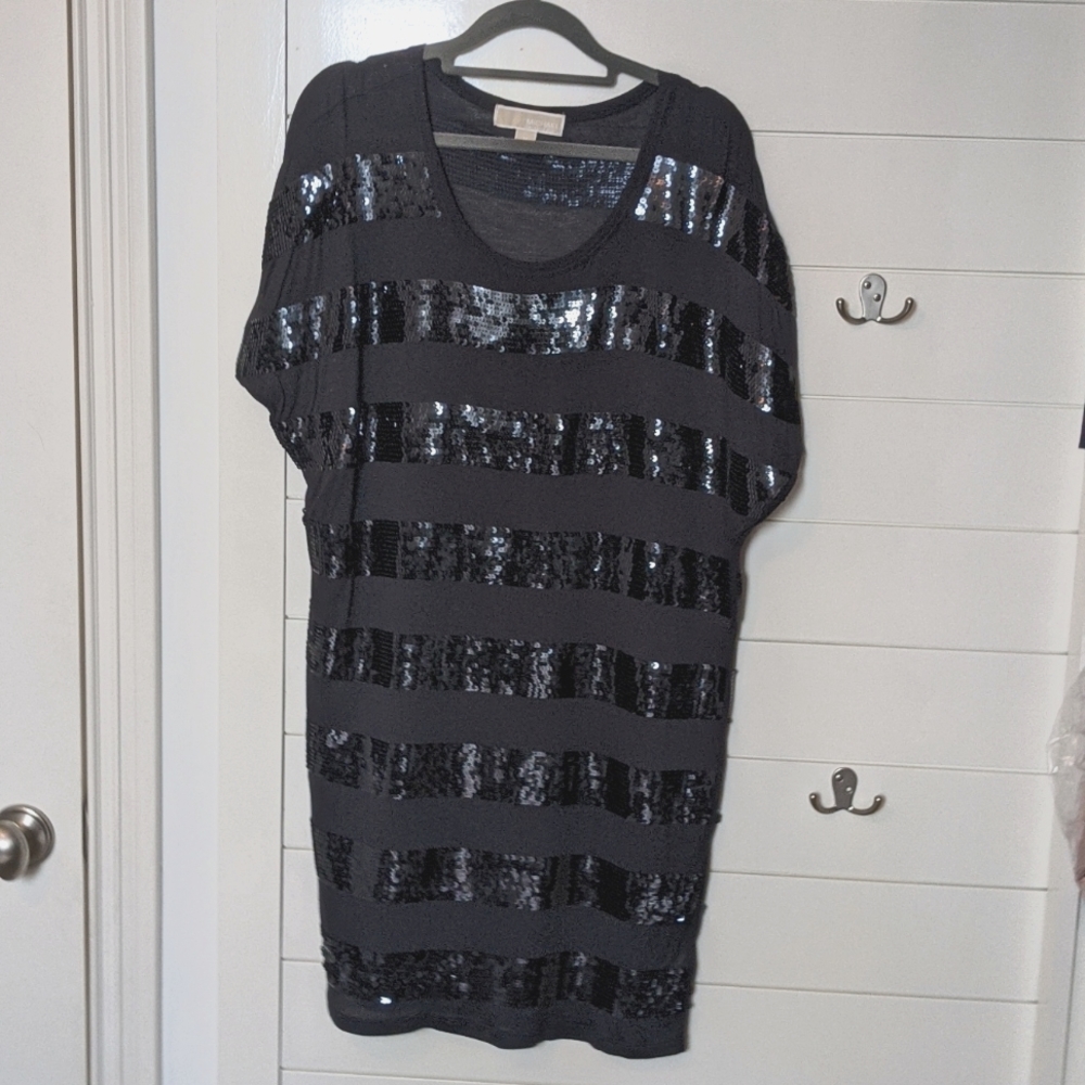 Michael Kors Navy Sequined Dress